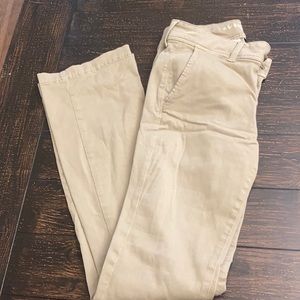 American Eagle Kick Boot khakis SUPER stretch LONG